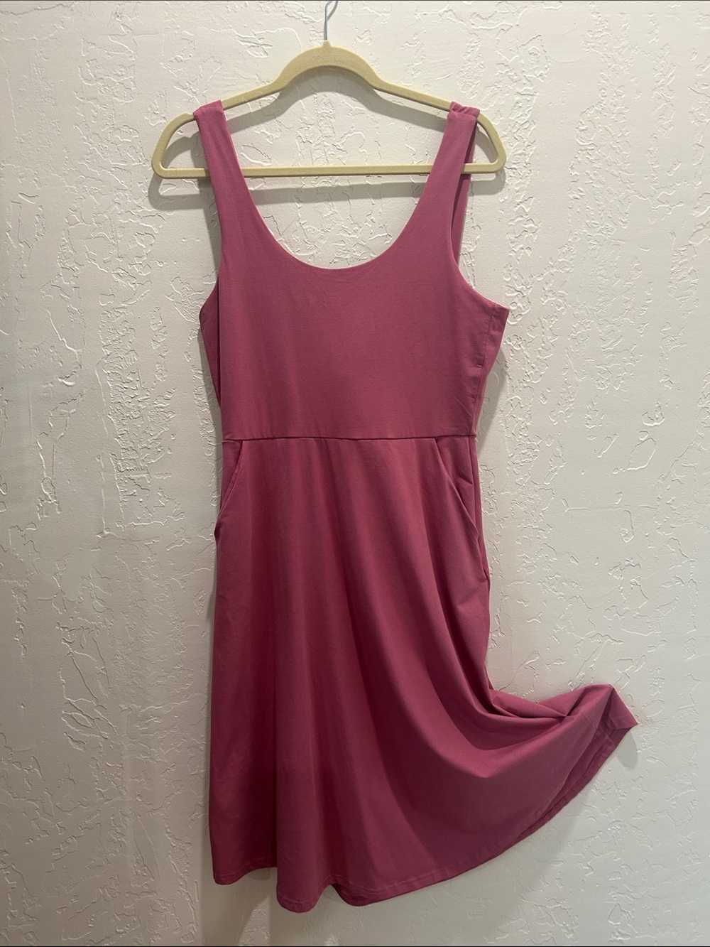 Pact Scoop Neck Midi Dress in Rose Pink